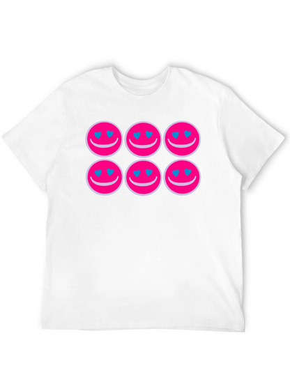 Smiley Face Heart Eyes Graphic Tee