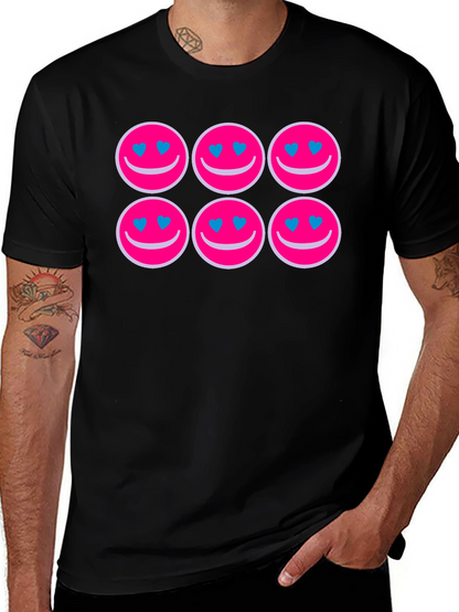Smiley Face Heart Eyes Graphic Tee