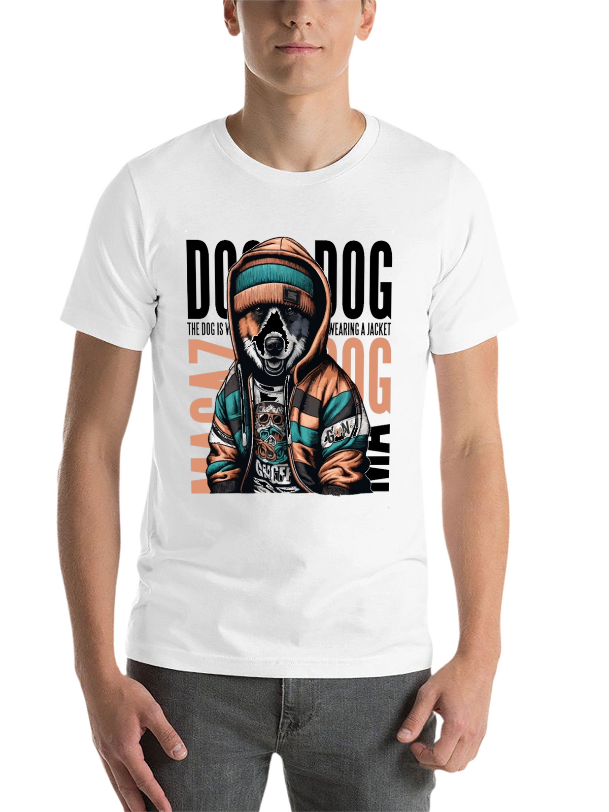 Dog Wearing Jacket Unisex T-Shirt