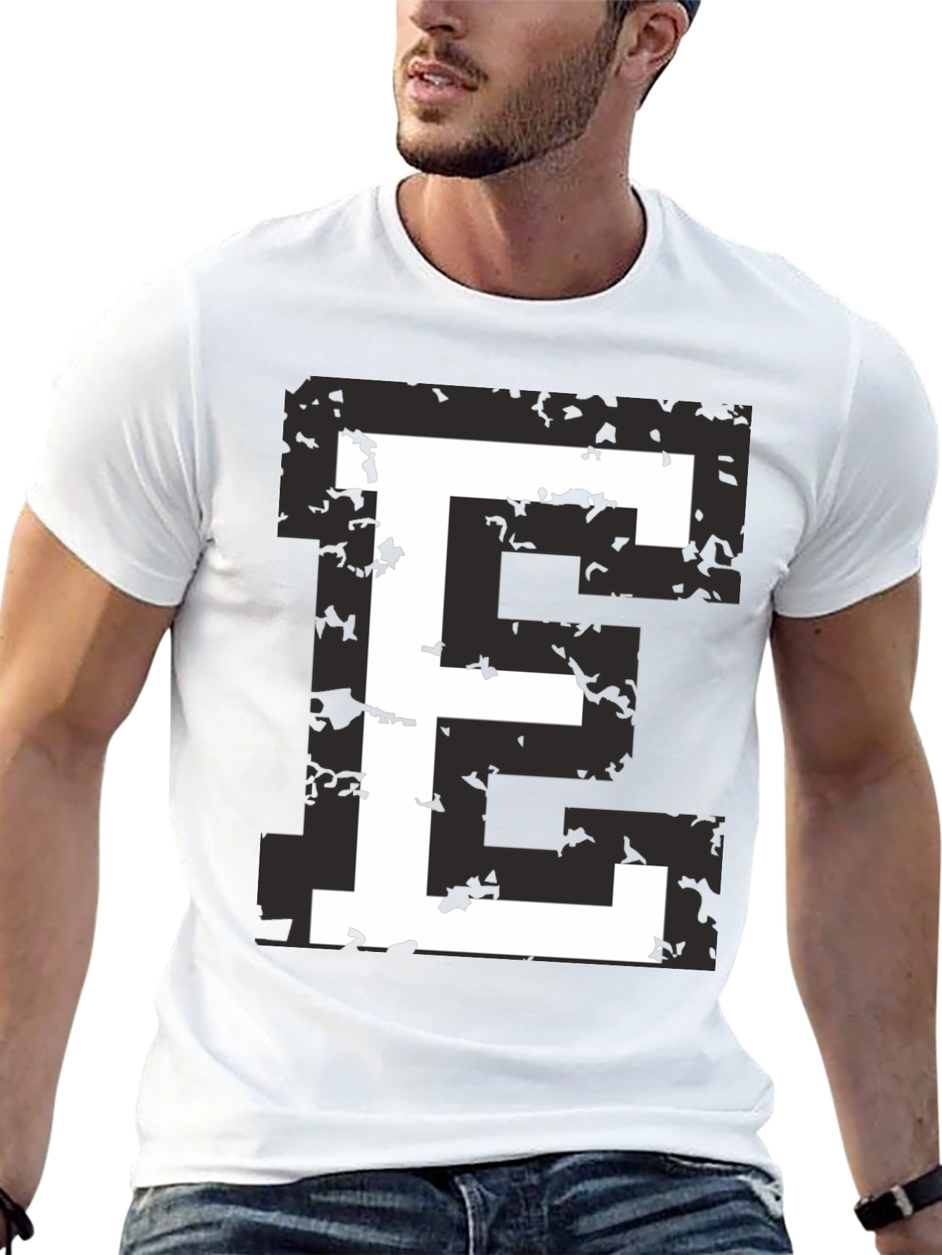Retro E Graphic Tee - Black T-Shirt
