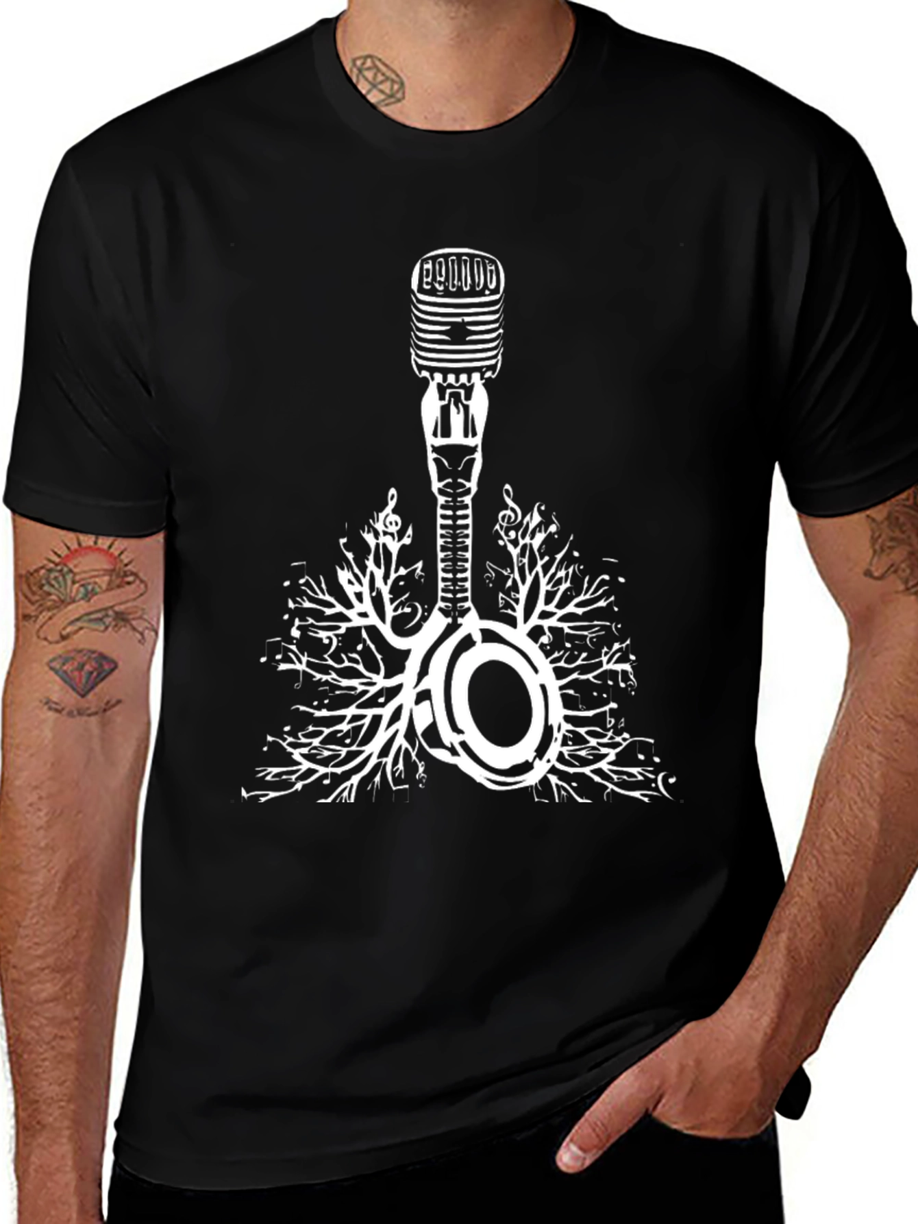 Music Roots Microphone Graphic Tee