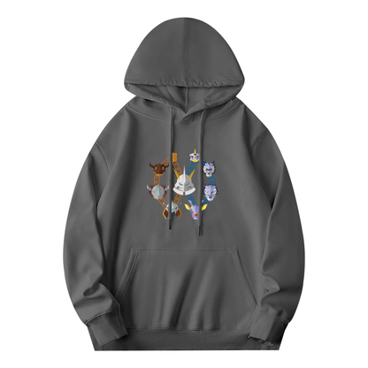 Colorful Monster Circular Graphic Men¡¯s Hoodie, Thick Warm Comfort