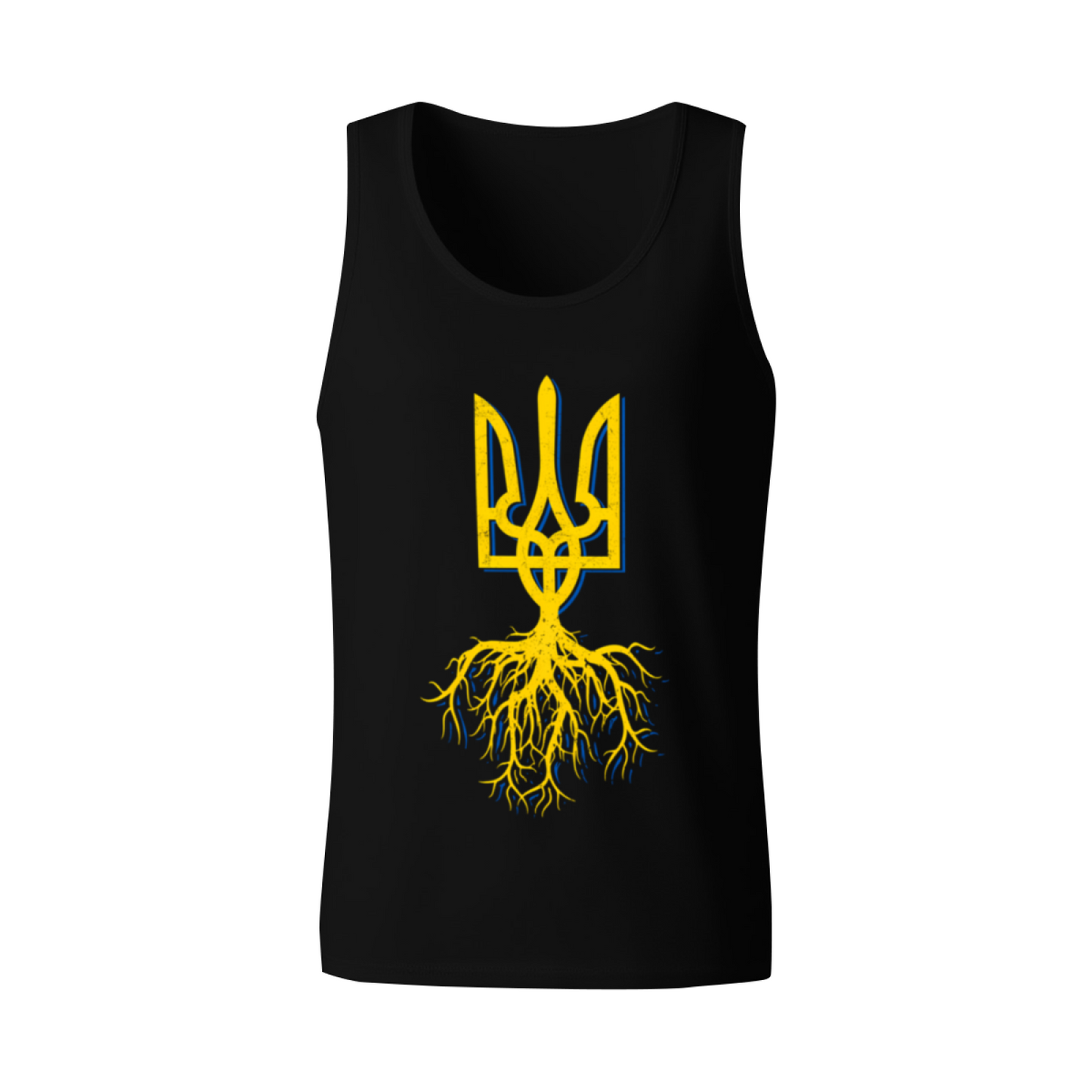 Ukraine Trident Roots Patriotic Mens Cotton Tank Top