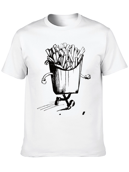 Running Fries Graphic T-Shirt - Black