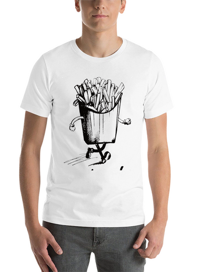 Running Fries Graphic T-Shirt - Black
