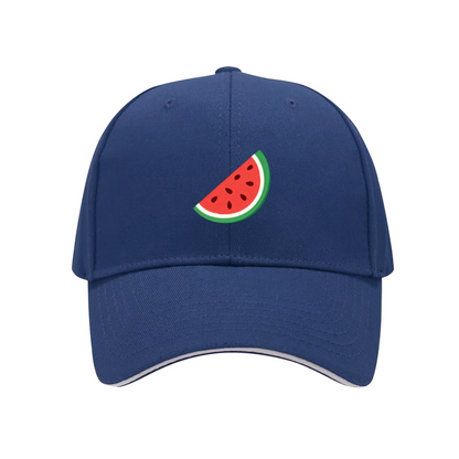 Cute Watermelon Slice Graphic Multi-Color Sandwich Peak Baseball Cap