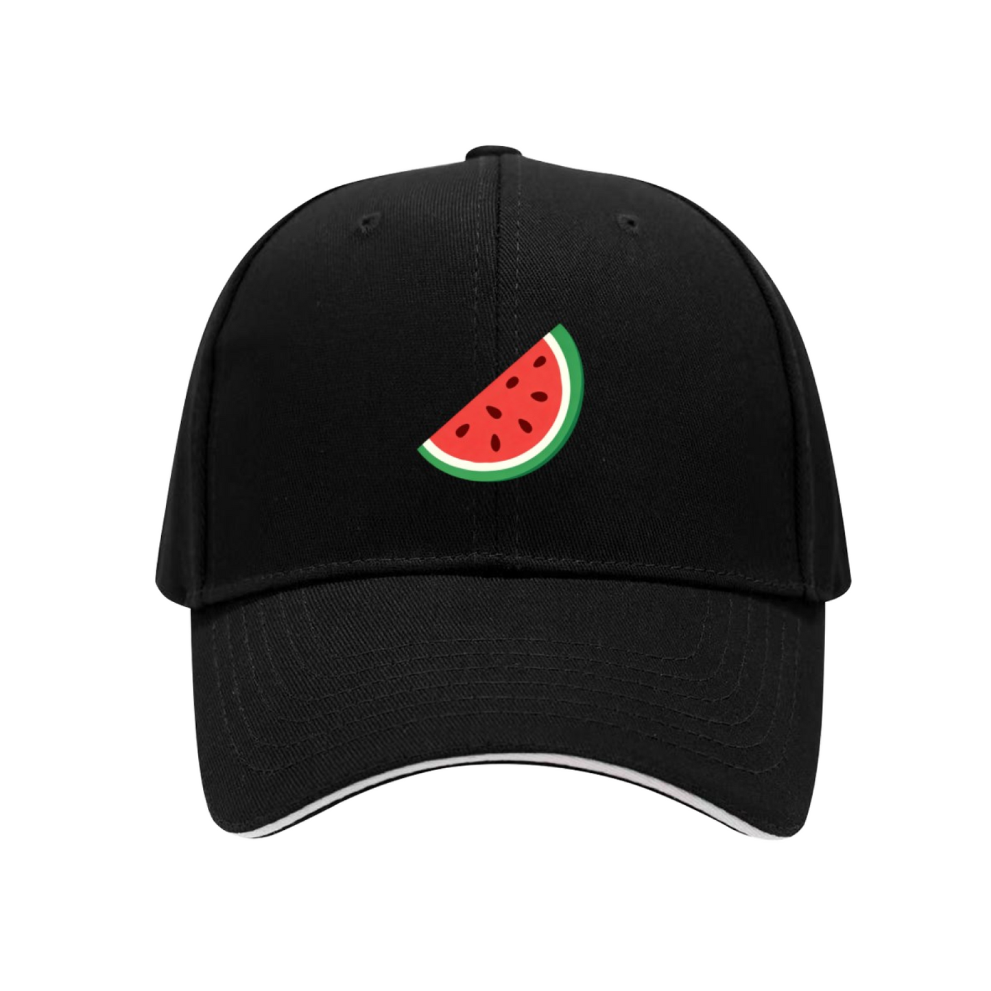 Cute Watermelon Slice Graphic Multi-Color Sandwich Peak Baseball Cap