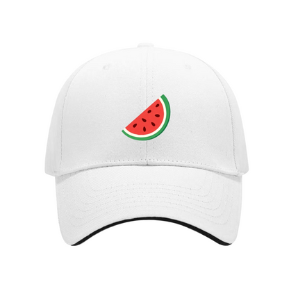 Cute Watermelon Slice Graphic Multi-Color Sandwich Peak Baseball Cap