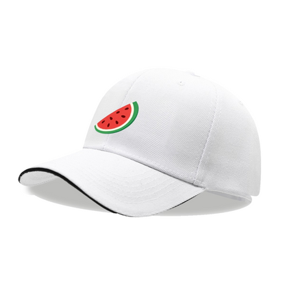 Cute Watermelon Slice Graphic Multi-Color Sandwich Peak Baseball Cap
