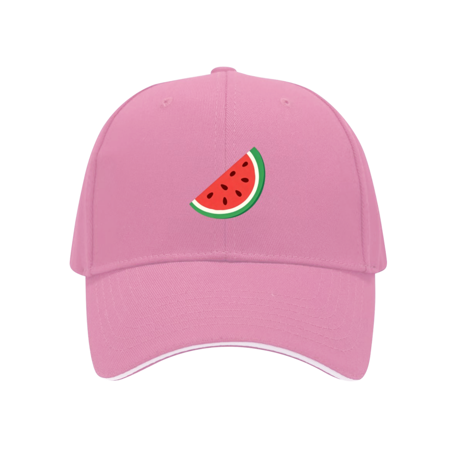 Cute Watermelon Slice Graphic Multi-Color Sandwich Peak Baseball Cap