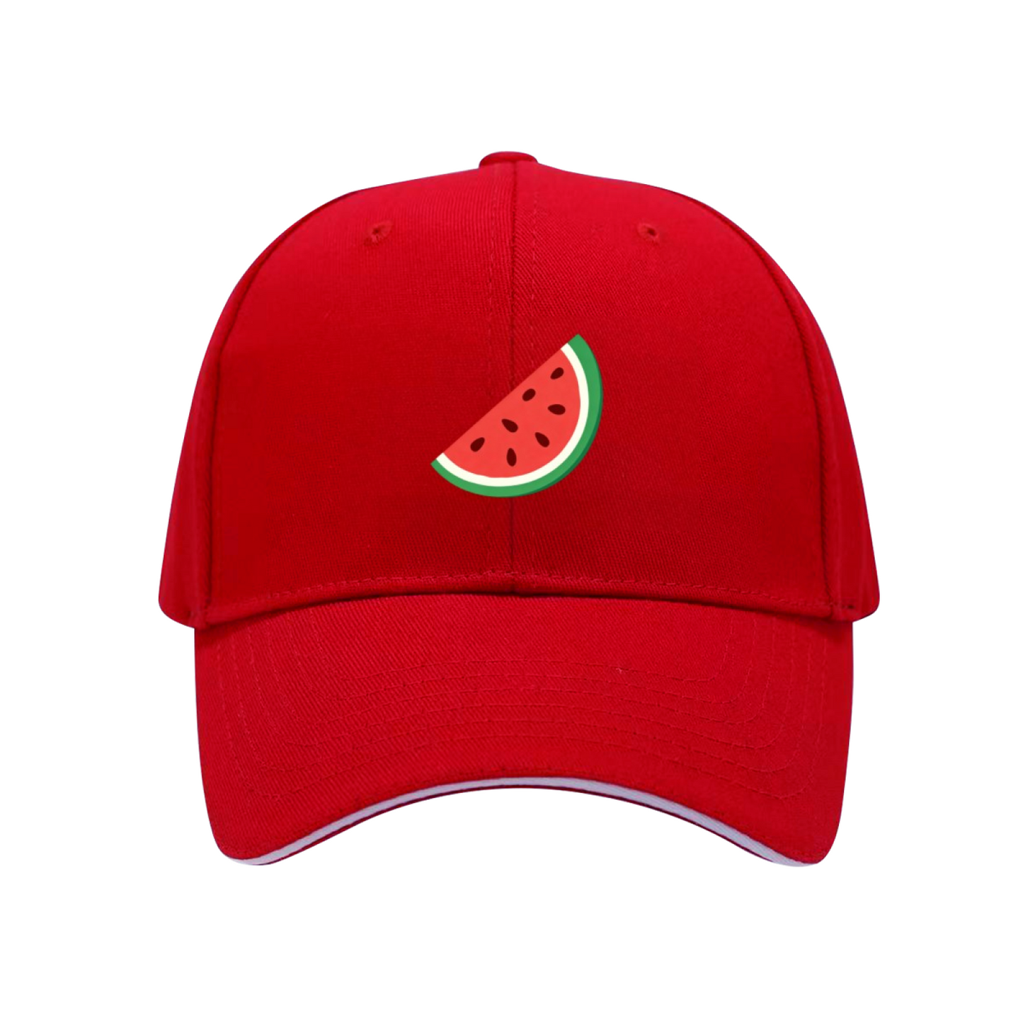 Cute Watermelon Slice Graphic Multi-Color Sandwich Peak Baseball Cap