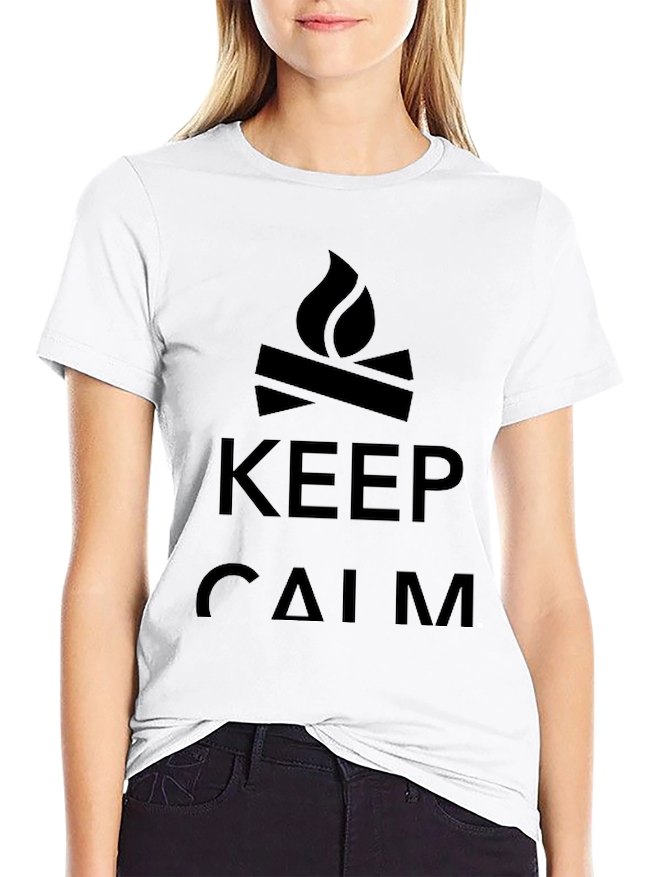 Keep Calm Camping T-Shirt - Black Graphic Tee