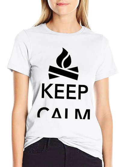 Keep Calm Camping T-Shirt - Black Graphic Tee
