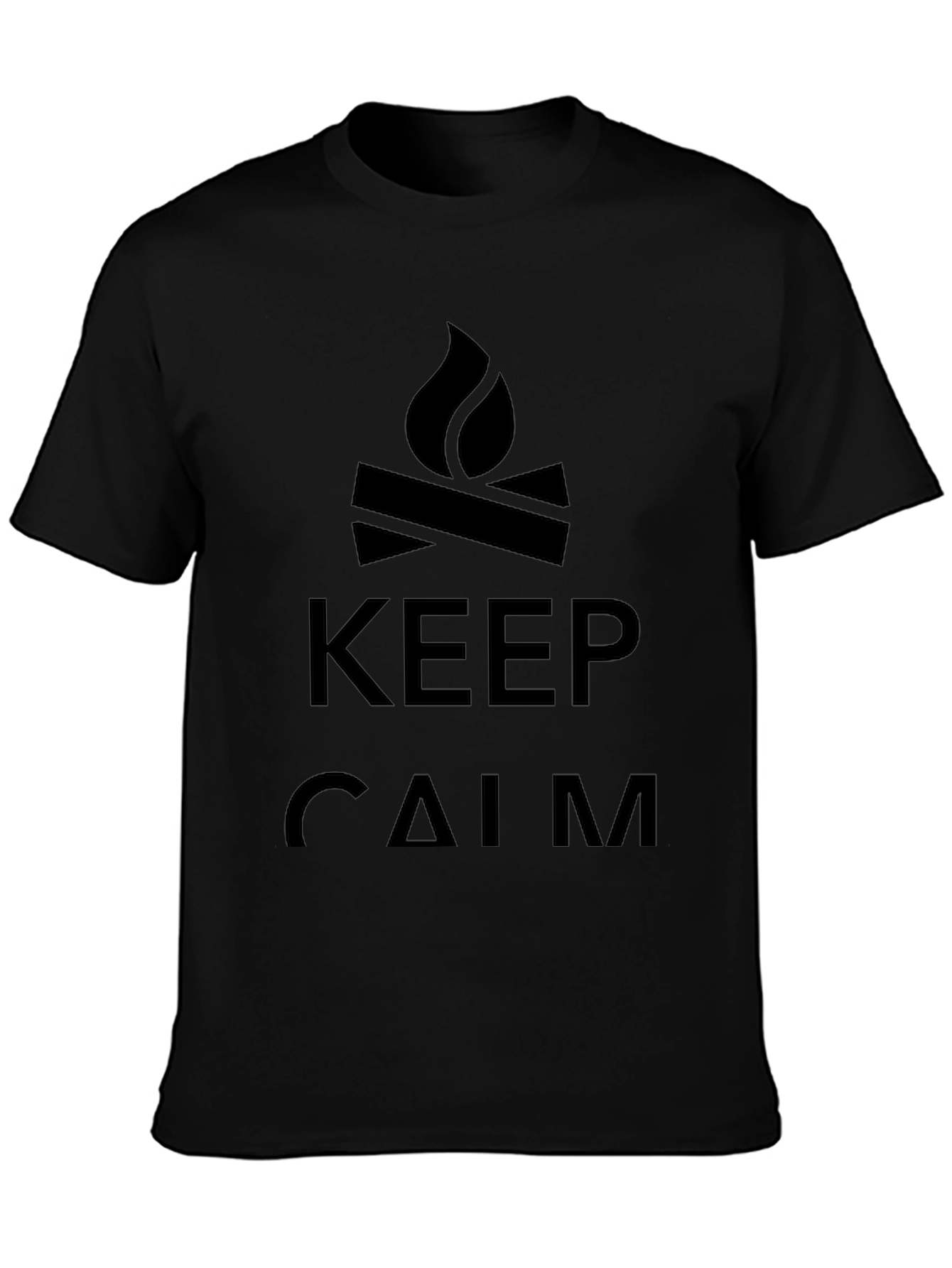 Keep Calm Camping T-Shirt - Black Graphic Tee