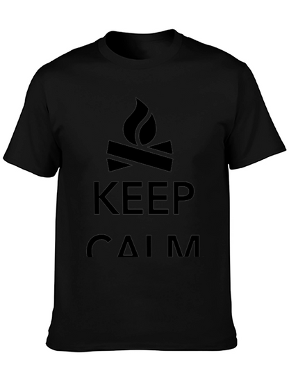 Keep Calm Camping T-Shirt - Black Graphic Tee