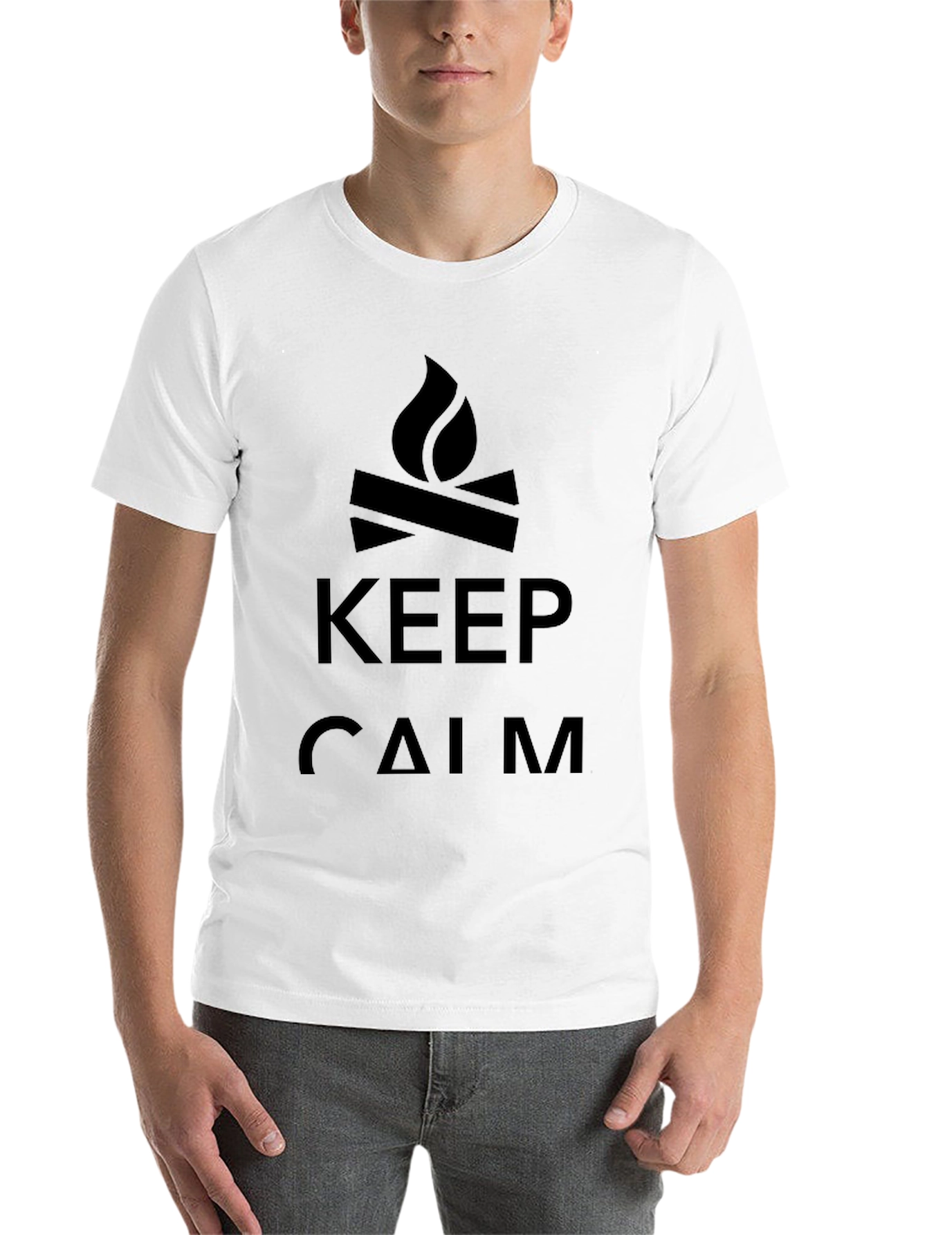 Keep Calm Camping T-Shirt - Black Graphic Tee