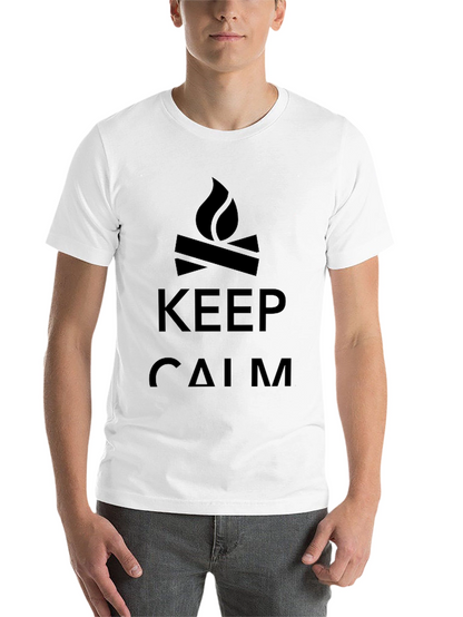 Keep Calm Camping T-Shirt - Black Graphic Tee