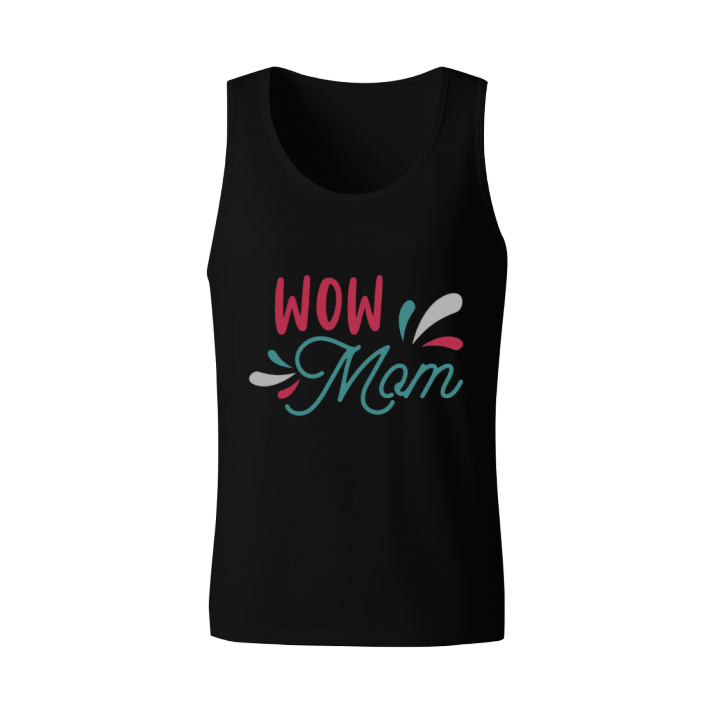 Wow Mom Cute Mother¡¯s Day Letter Print Men Tank Top