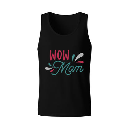 Wow Mom Cute Mother¡¯s Day Letter Print Men Tank Top