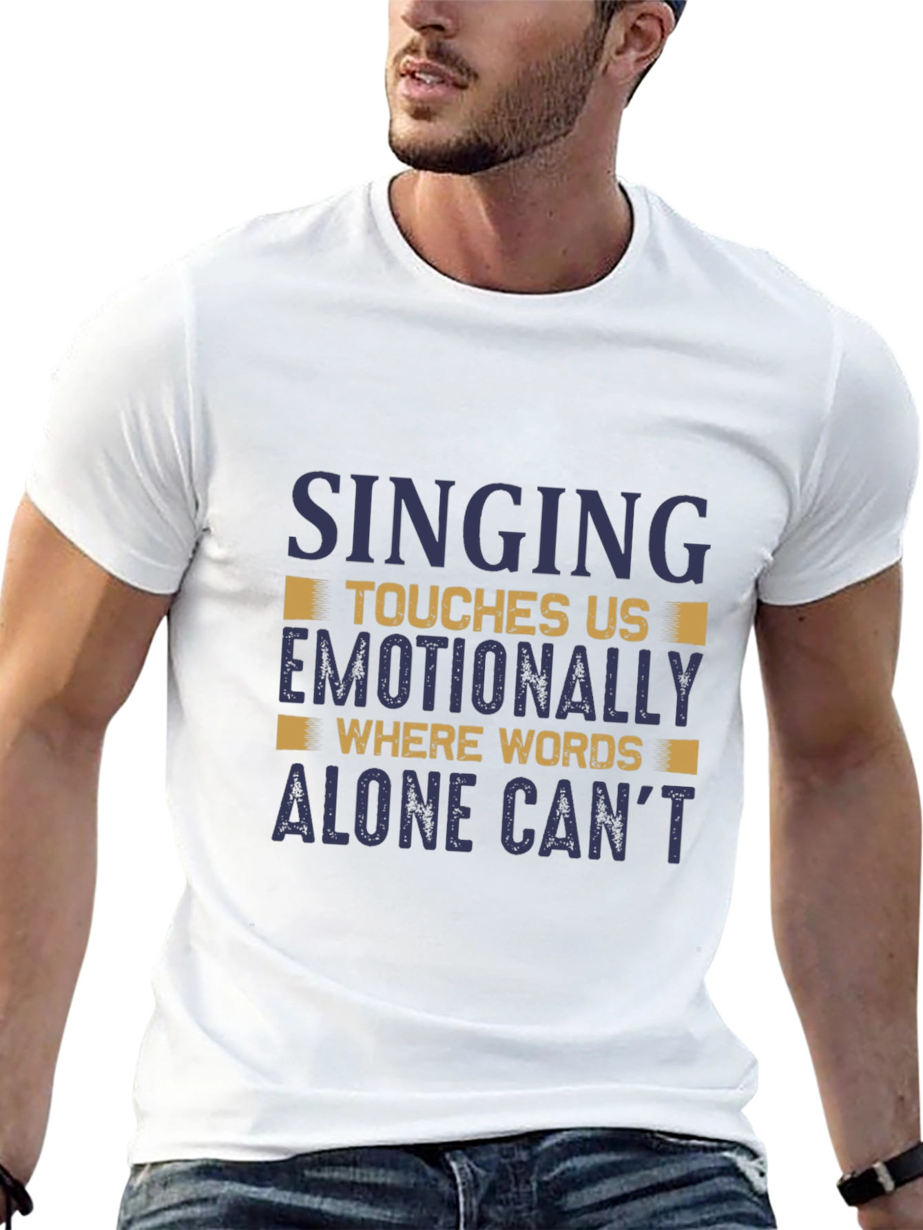 Singing Emotionally Touches Us Mens T-Shirt