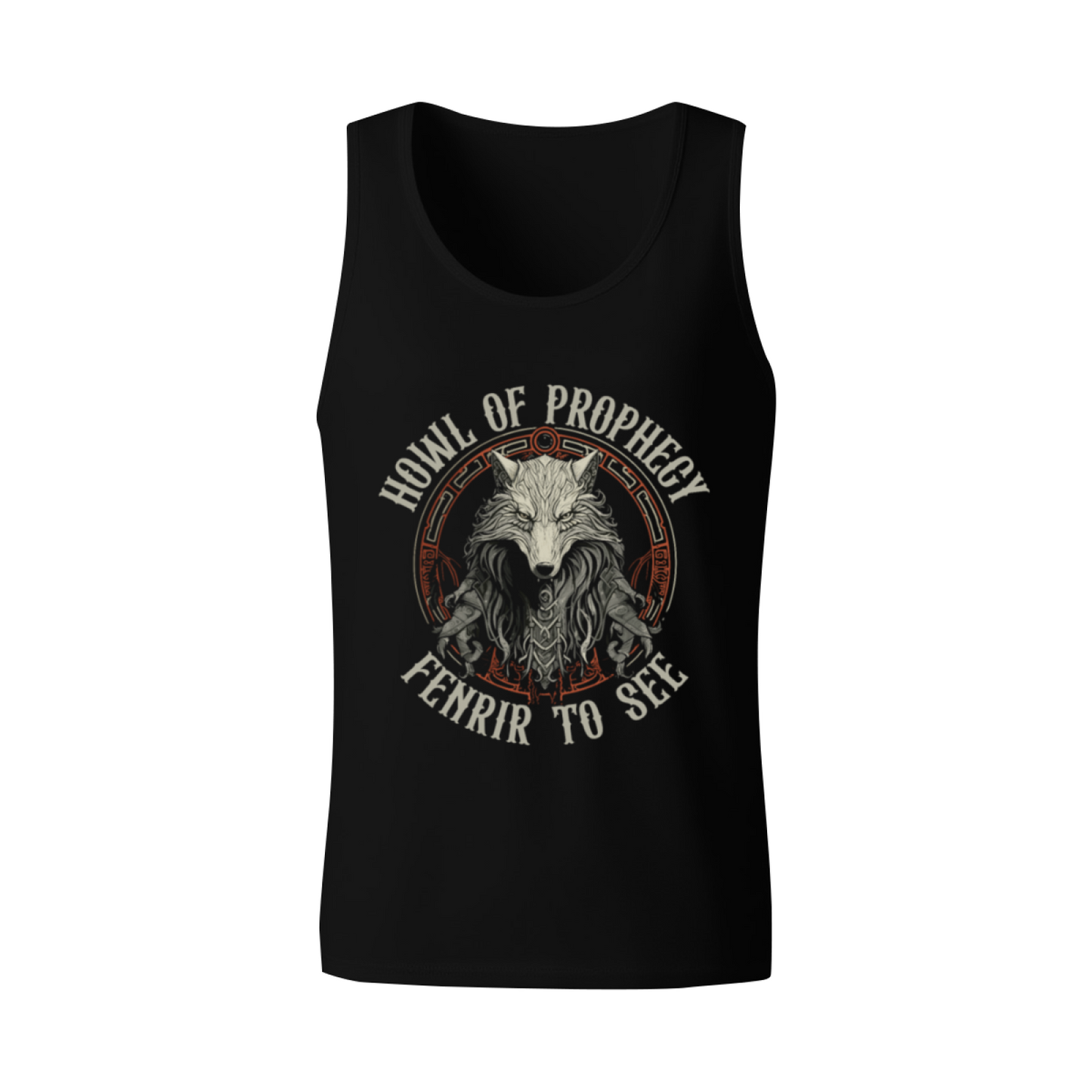 Howl of Prophecy Fenrir Norse Wolf Graphic Men Tank Top