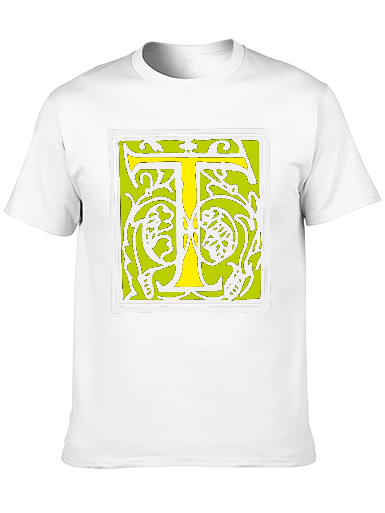 Initial T Graphic Tee - Black Cotton Blend