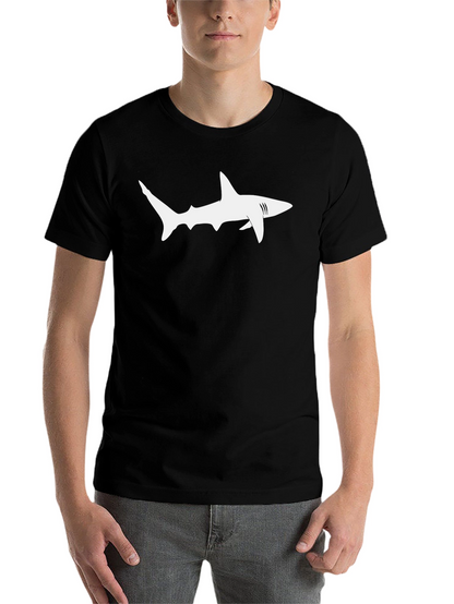 Shark Graphic Black T-Shirt - Mens Casual Style