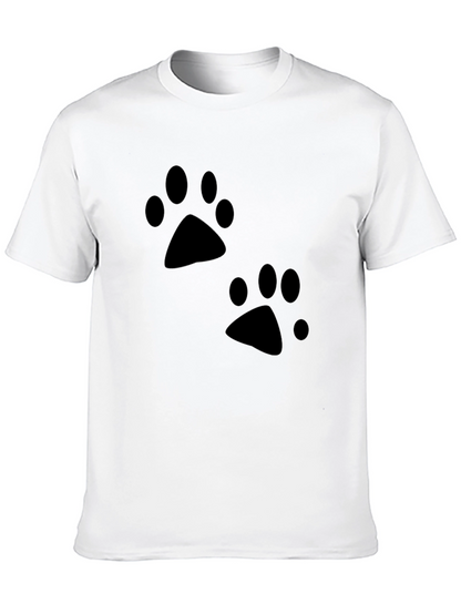 Black Paw Print T-Shirt - Casual Style