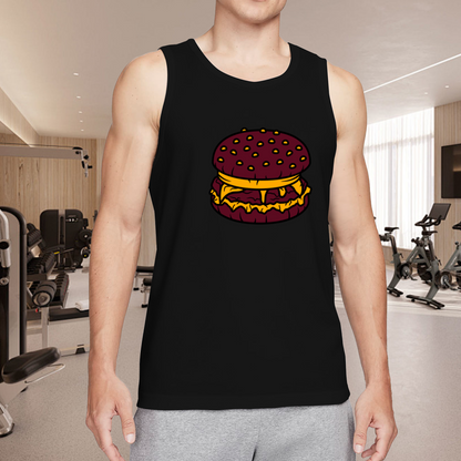 Classic Cheeseburger Food Lover Cartoon Tank Top