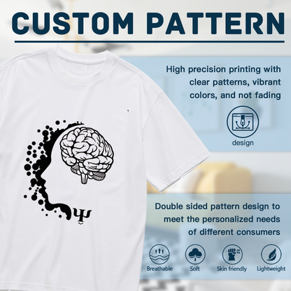Brain Psychology Psi Symbol Mental Health Minimal Plus Size Women¡¯s Printed T-Shirt