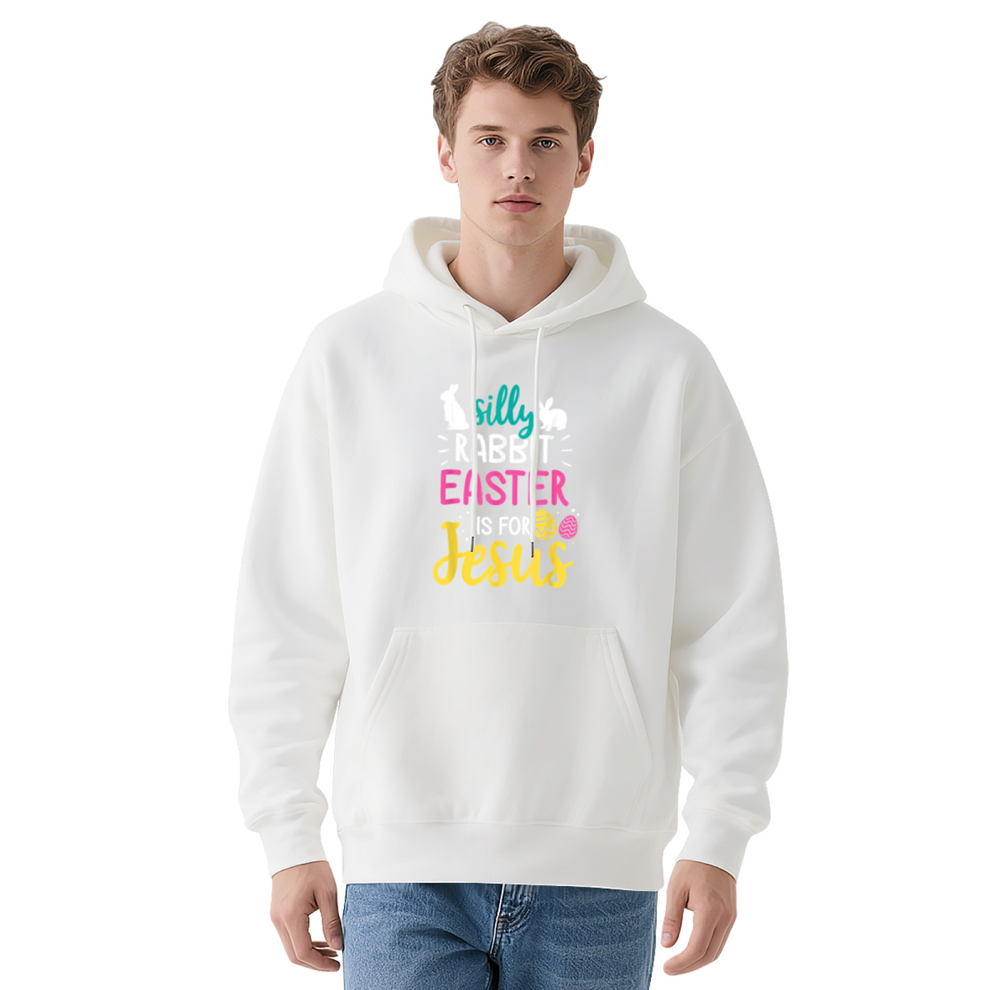 Silly Rabbit Easter Is For Jesus Red Hoodie, Unisex Religious Easter Comfort Top
