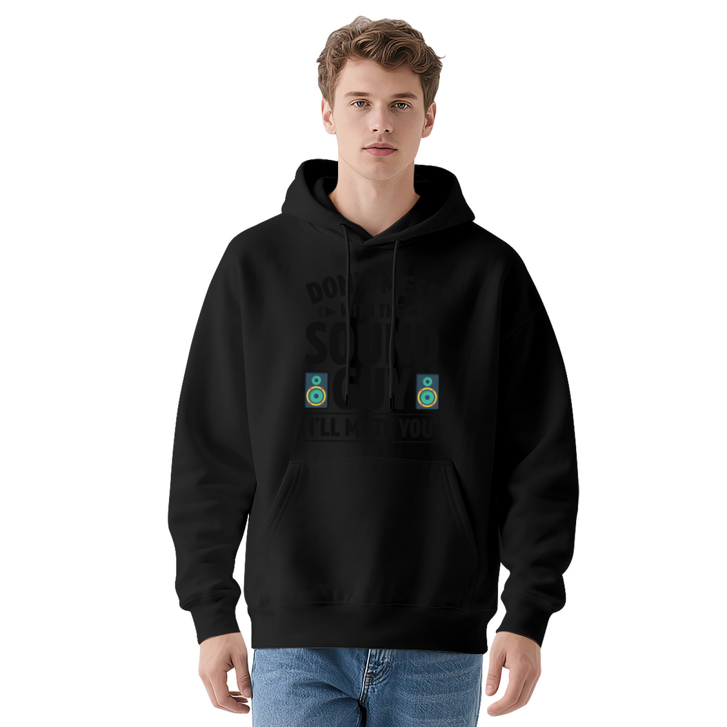 Funny Don¡¯t Mess With The Sound Guy Speaker White Hoodie, Cozy Music Staff Top