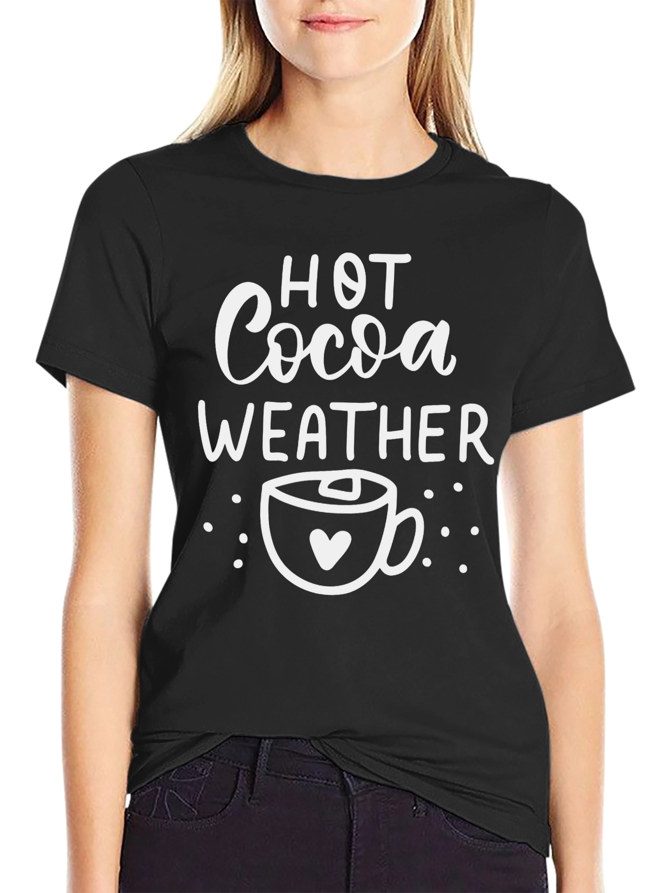 Hot Cocoa Weather Graphic Tee - Cozy Season