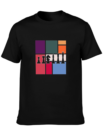 Chess Piece Block Graphic T-Shirt