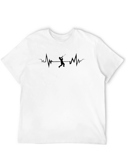 Tennis Heartbeat Graphic Tee - Black