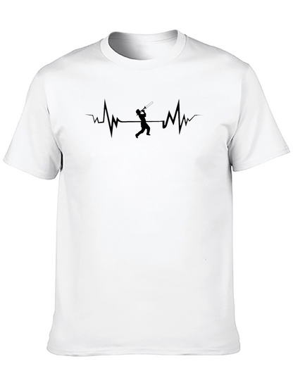 Tennis Heartbeat Graphic Tee - Black