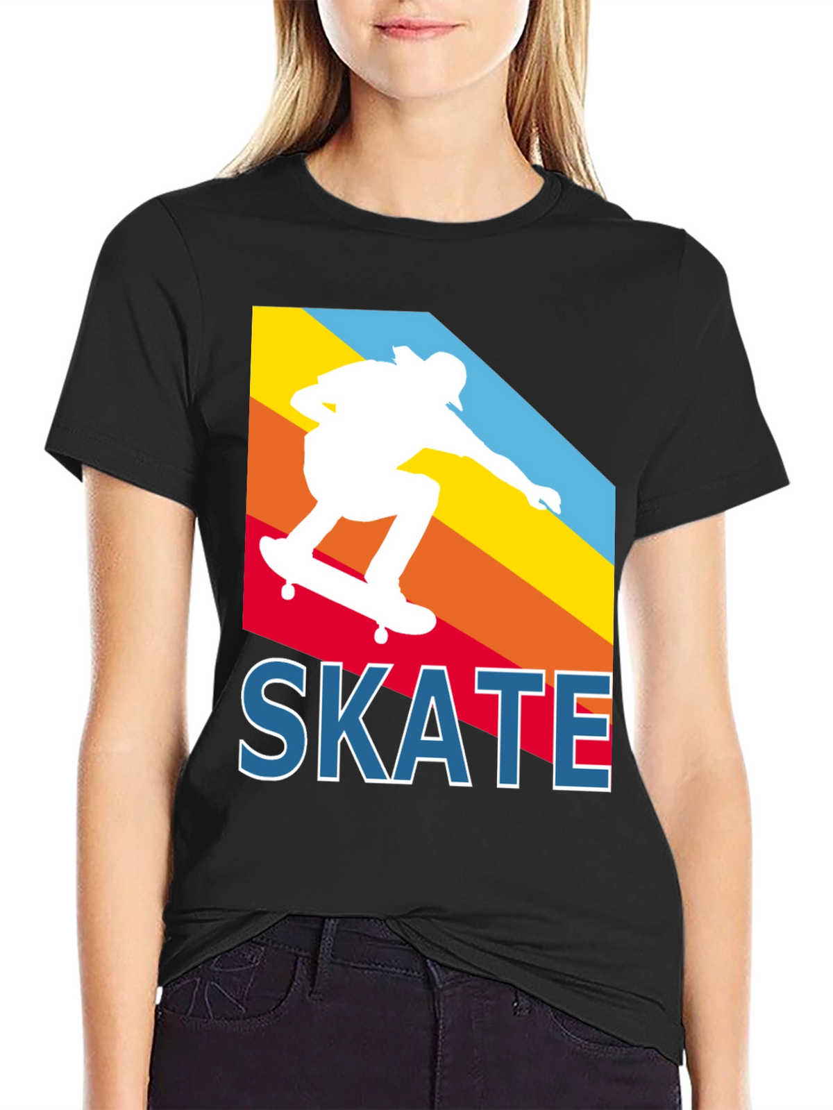 Retro Skateboarder T-Shirt - Cool Skate Design