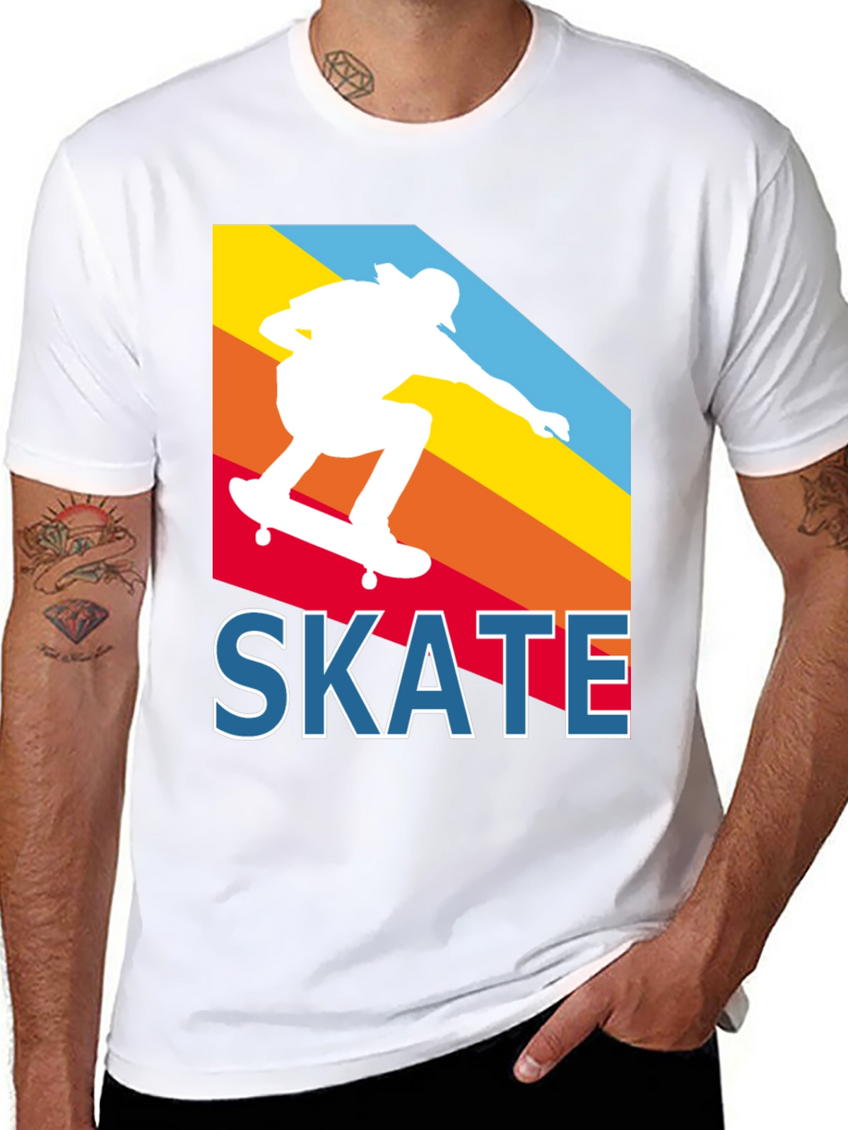 Retro Skateboarder T-Shirt - Cool Skate Design