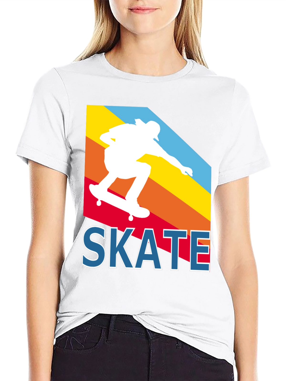 Retro Skateboarder T-Shirt - Cool Skate Design