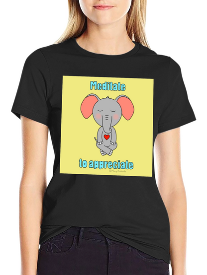 Meditate to Appreciate Elephant T-Shirt