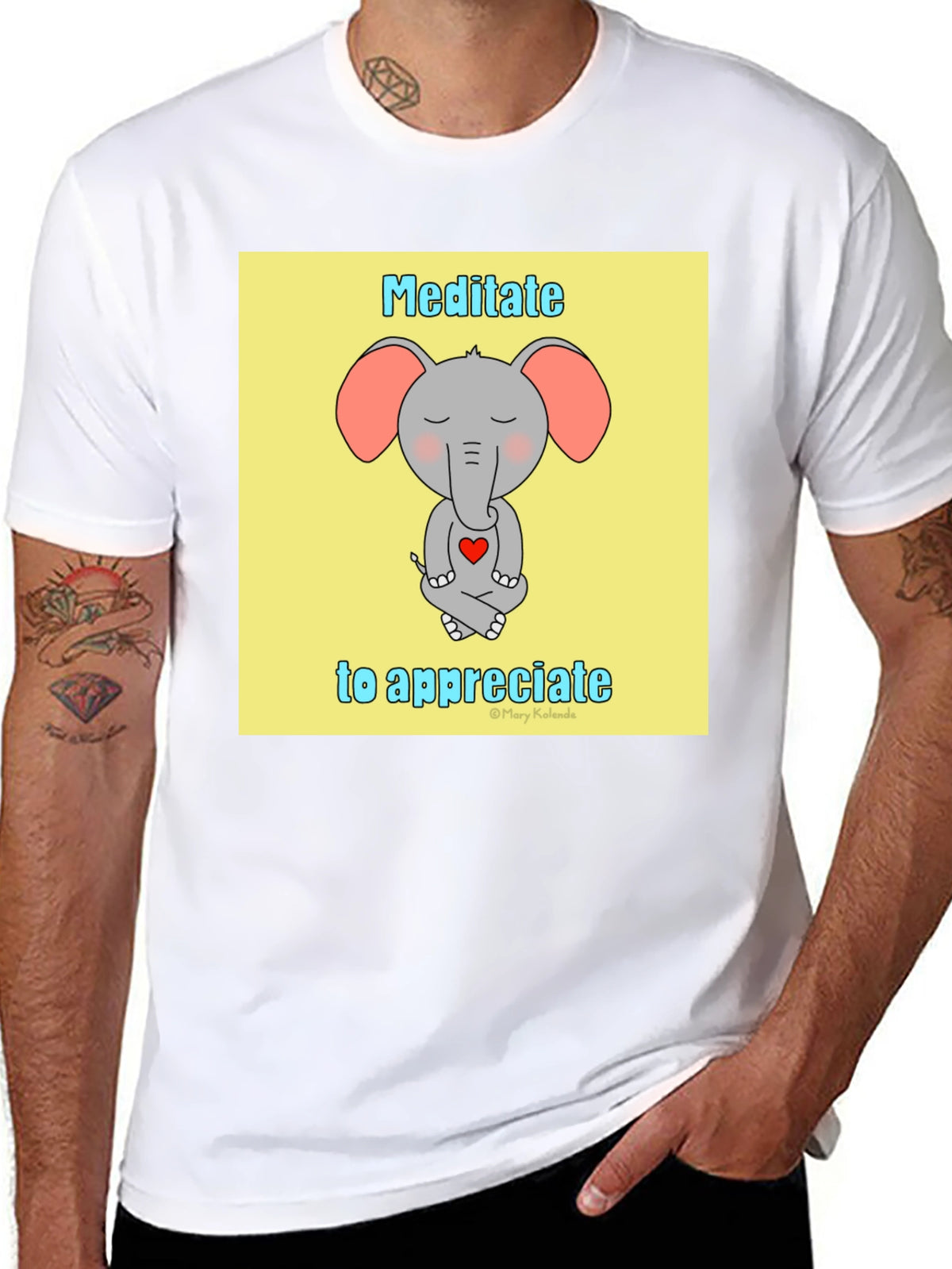 Meditate to Appreciate Elephant T-Shirt