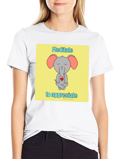 Meditate to Appreciate Elephant T-Shirt