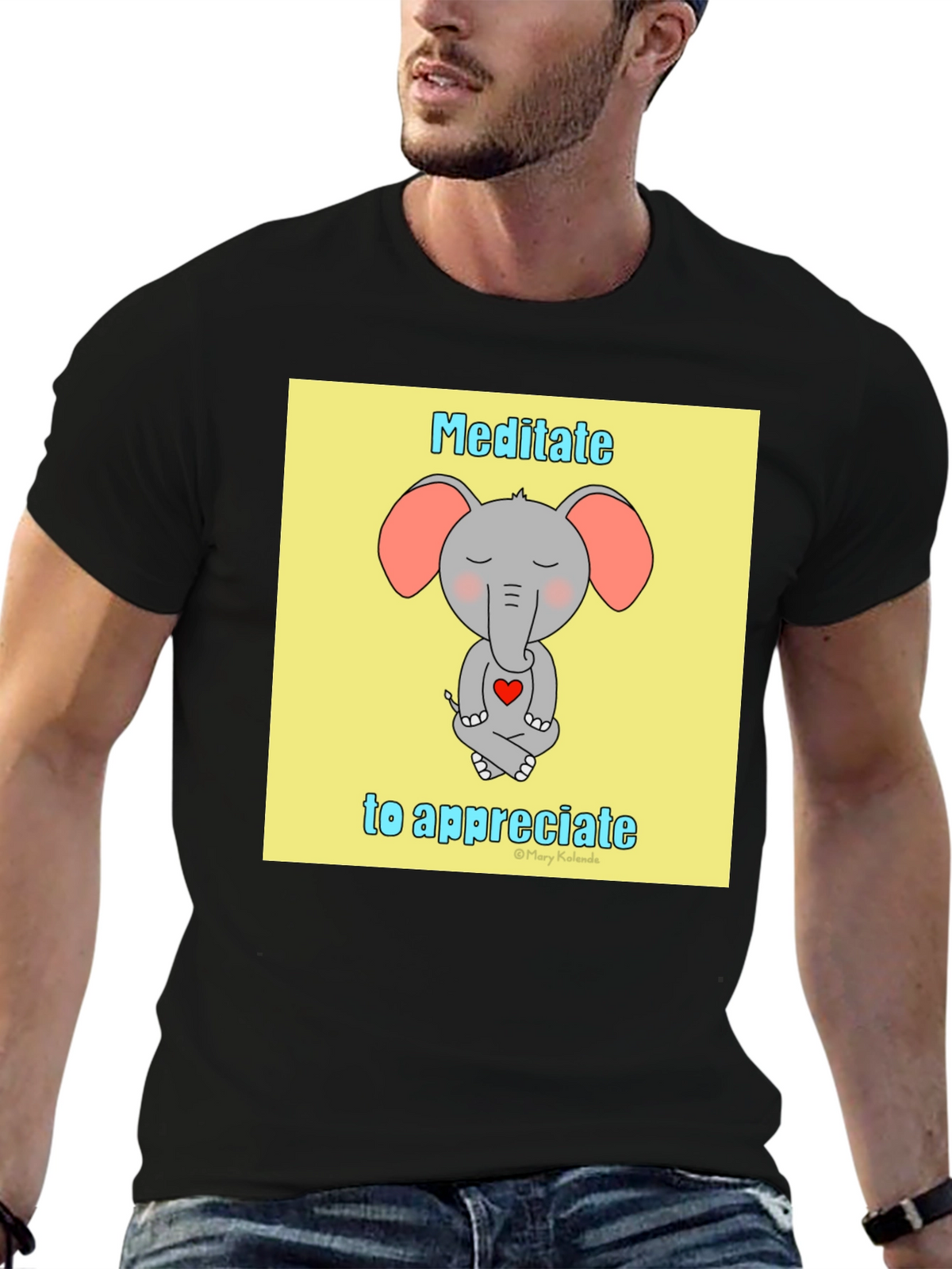 Meditate to Appreciate Elephant T-Shirt