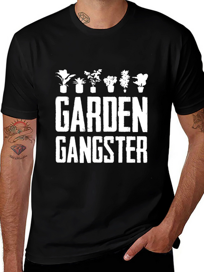 Garden Gangster Black Graphic T-Shirt