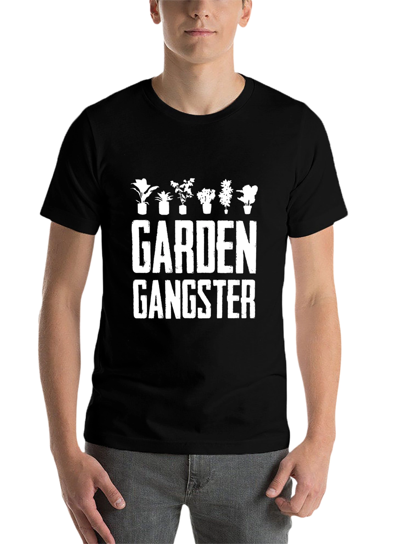 Garden Gangster Black Graphic T-Shirt
