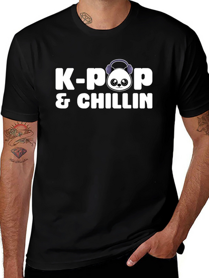 K-Pop & Chillin Black Graphic Tee