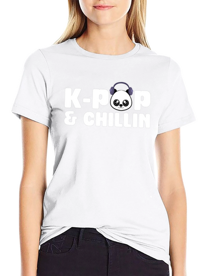K-Pop & Chillin Black Graphic Tee