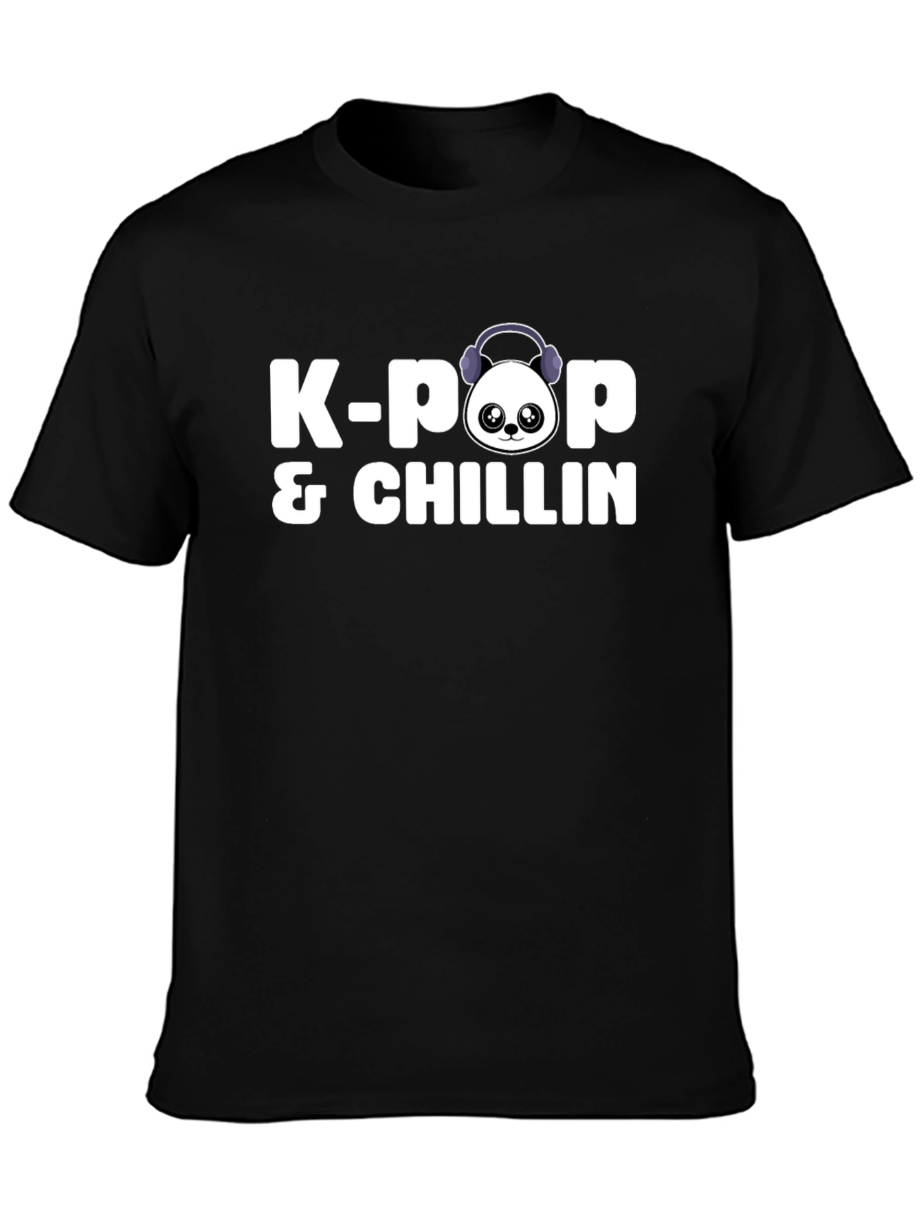K-Pop & Chillin Black Graphic Tee