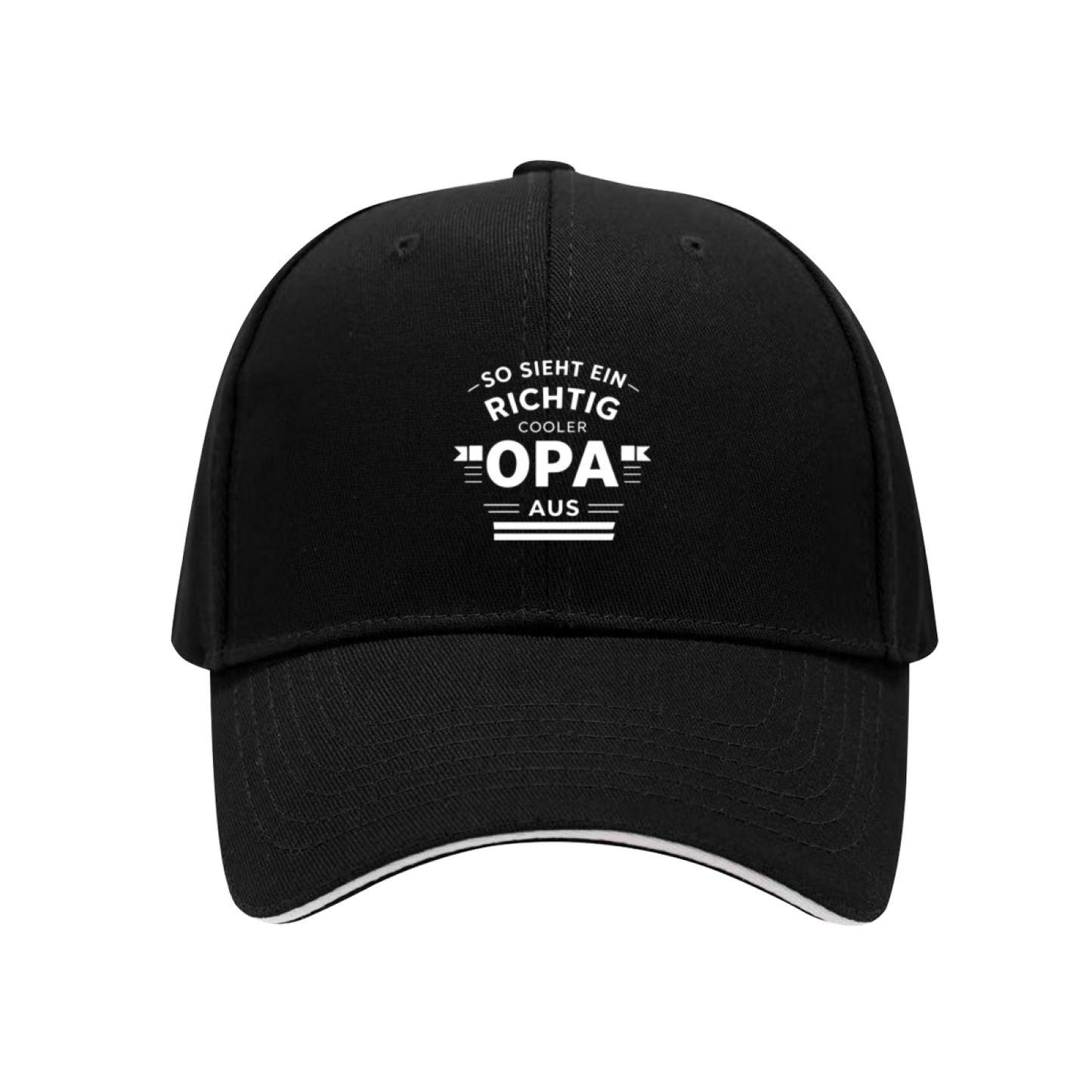 Cool Grandpa OPA German Slogan Navy Sandwich Brim Baseball Cap, Father¡¯s Day Gift Hat