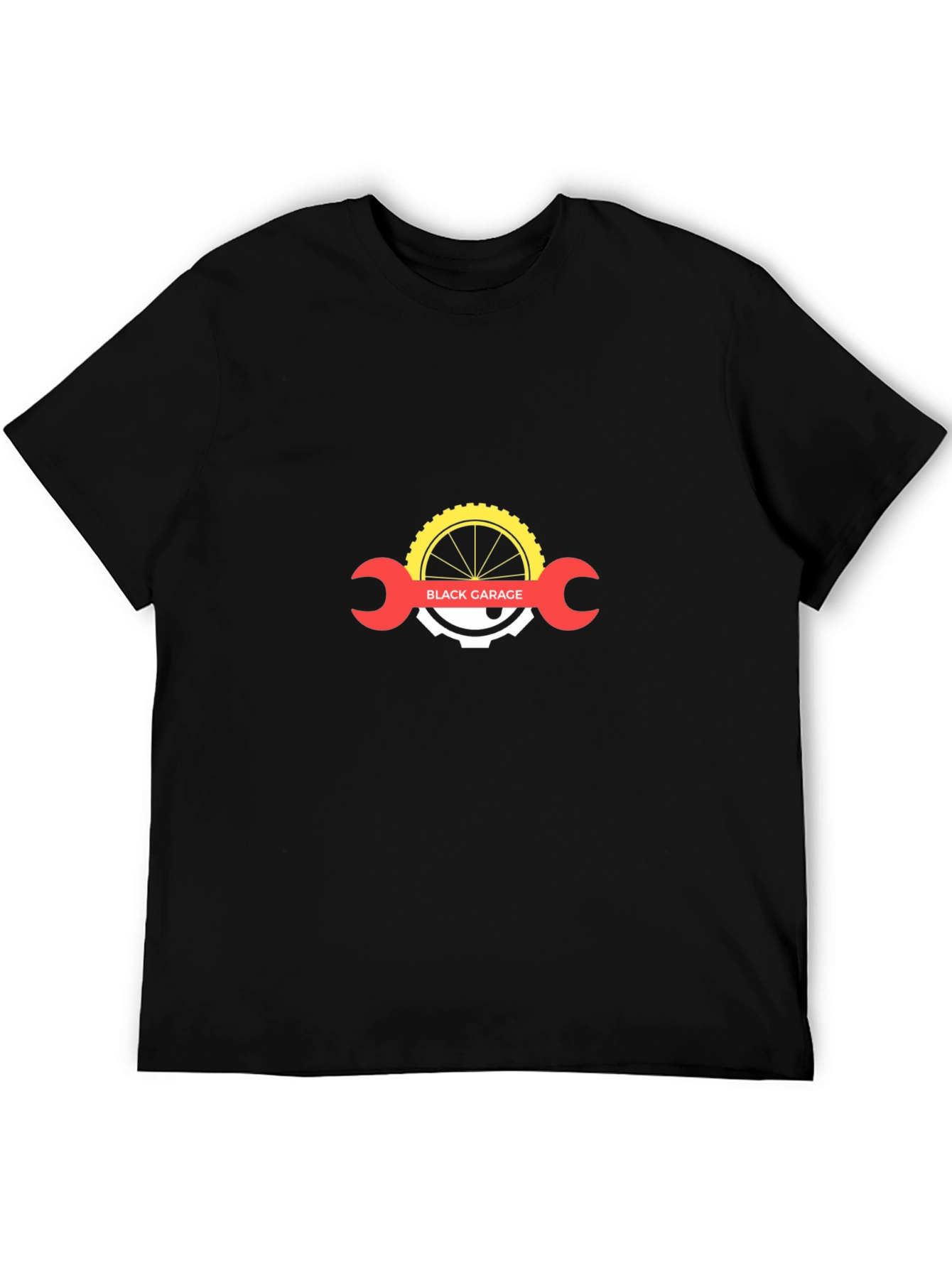 Black Garage Bike Mechanic T-Shirt
